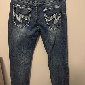 Men's Blue Straight Jeans True‎ Luck 32/32